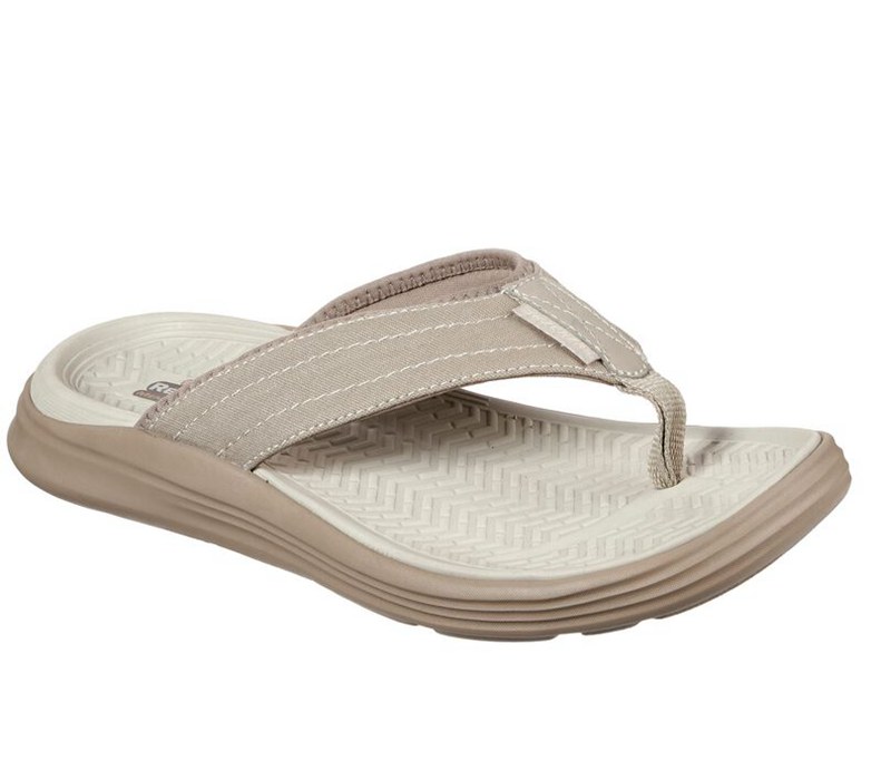 Skechers Relaxed Fit: Sargo - Reyon - Mens Flip Flops Khaki [AU-GF9697]